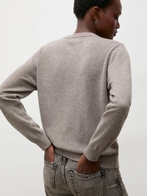 Answear.LAB sweter damski z wełny merino brązowy