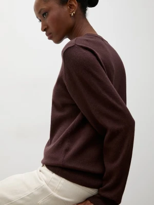Answear.LAB sweter damski z wełny merino brązowy