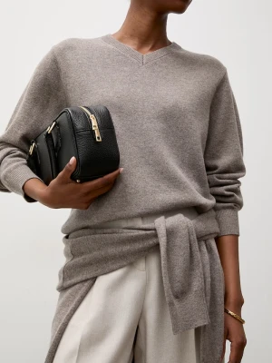 Answear.LAB sweter damski z wełny merino brązowy