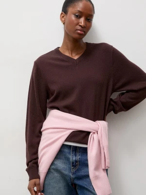 Answear.LAB sweter damski z wełny merino brązowy