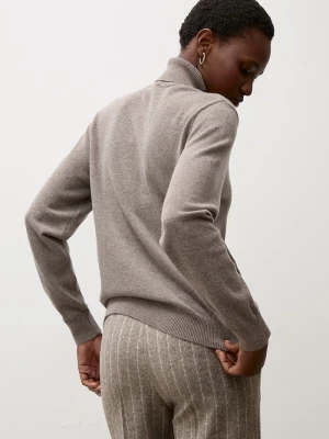 Answear.LAB sweter damski z wełny merino brązowy
