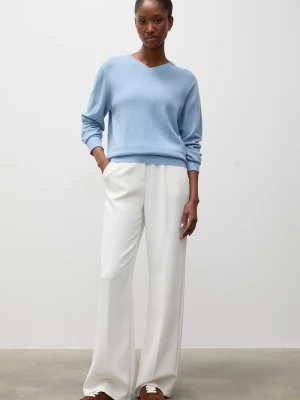 Answear.LAB sweter damski z wełny merino niebieski