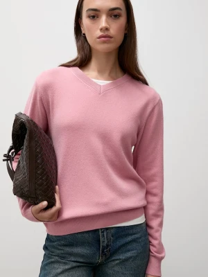 Answear.LAB sweter damski z wełny merino różowy