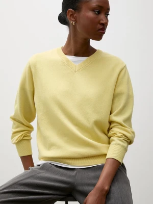 Answear.LAB sweter damski z wełny merino żółty