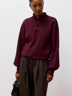 Answear.LAB sweter damski z wiskozą bordowy