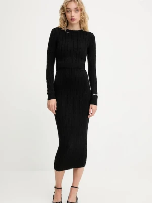 Answear.LAB sweter i spódnica damski kolor czarny