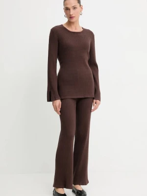Answear.LAB sweter i spodnie kolor brązowy