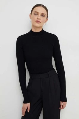 Answear Lab sweter kolor czarny lekki z półgolfem