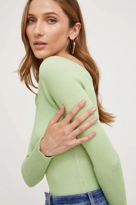Answear Lab sweter kolor zielony lekki