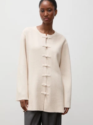 Answear.LAB sweter rozpinany damski z wiskozą beżowy
