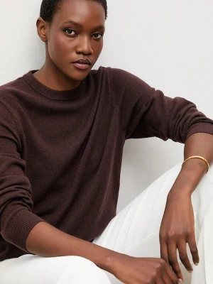 Answear.LAB sweter z wełny merino damski kolor brązowy lekki
