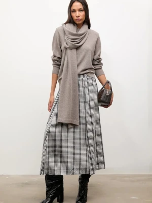 Answear.LAB sweter wełniany damski kolor brązowy lekki