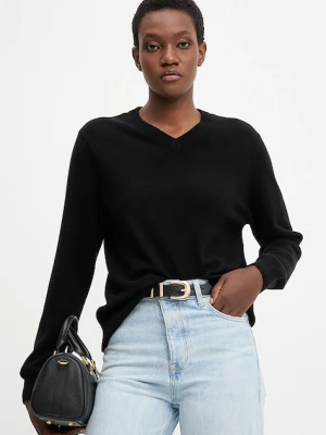 Answear.LAB sweter z wełny merino damski kolor czarny lekki