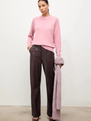 Answear.LAB sweter z wełny merino damski kolor różowy lekki