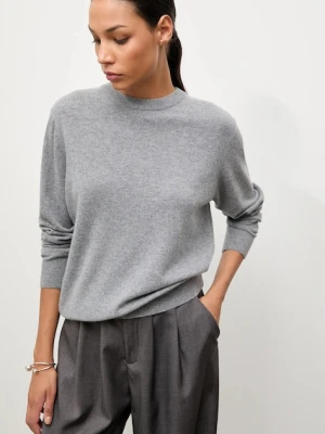 Answear.LAB sweter z wełny merino damski kolor szary lekki