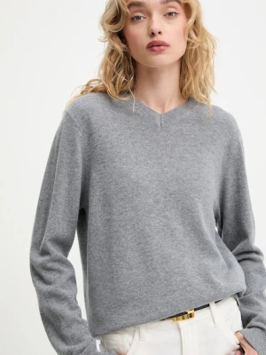 Answear.LAB sweter z wełny merino damski kolor szary lekki
