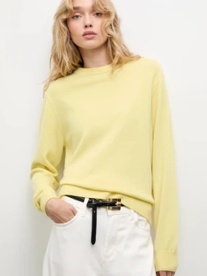 Answear.LAB sweter z wełny merino damski kolor żółty lekki