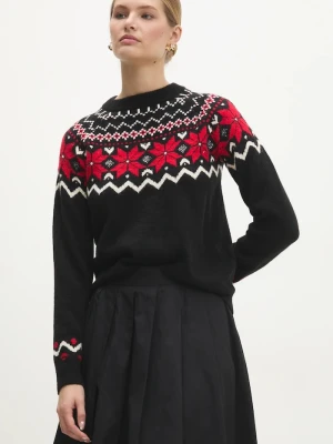 Answear.LAB sweter z dodatkiem wełny czarny