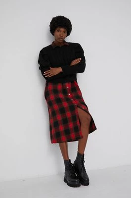 Answear Lab Sweter z domieszką wełny damski kolor czarny