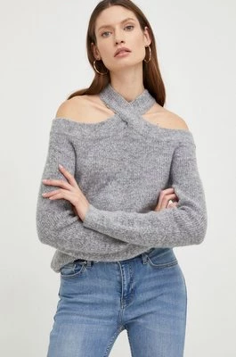 Answear Lab sweter z domieszką wełny damski kolor szary lekki