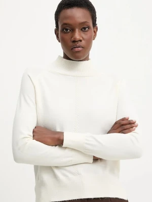 Answear.LAB sweter z kaszmirem damski kolor beżowy lekki z golfem