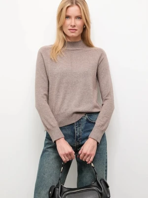Answear.LAB sweter z kaszmirem damski kolor beżowy lekki z golfem