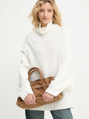 Answear.LAB sweter z kaszmirem damski kolor beżowy z golfem