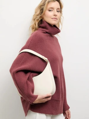Answear.LAB sweter z kaszmirem damski kolor bordowy z golfem