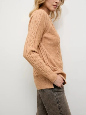 Answear.LAB sweter z kaszmirem damski kolor brązowy z półgolfem