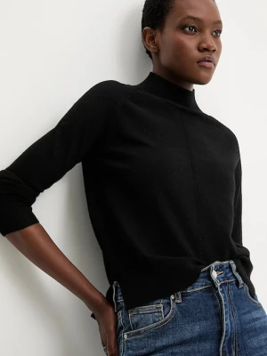 Answear.LAB sweter z kaszmirem damski kolor czarny lekki z golfem