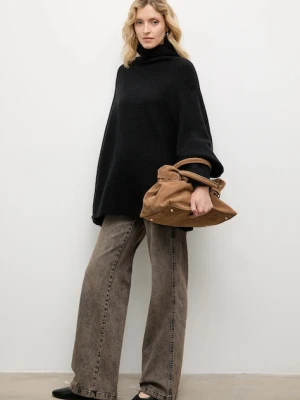 Answear.LAB sweter z kaszmirem damski kolor czarny z golfem