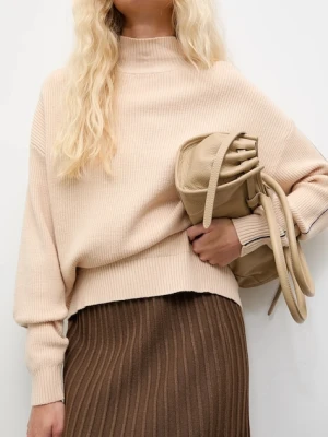 Answear.LAB sweter z kaszmirem damskie kolor beżowy z półgolfem