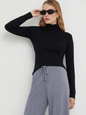 Answear Lab sweter z kaszmirem kolor czarny lekki z golfem Answear.LAB