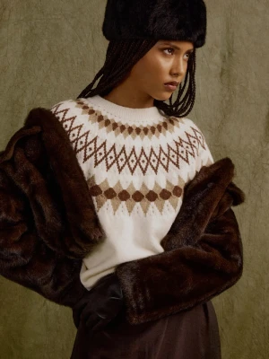 Answear.LAB sweter z wełną beżowy