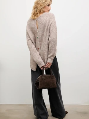 Answear.LAB sweter z wełną damski kolor beżowy