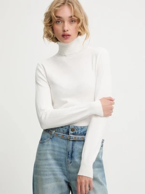 Answear.LAB sweter z wełną damski kolor beżowy lekki z golfem