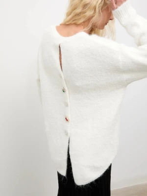 Answear.LAB sweter z wełną damski kolor biały