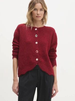 Answear.LAB sweter z wełną damskie kolor bordowy lekki
