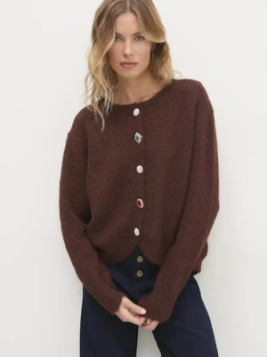 Answear.LAB sweter z wełną damskie kolor brązowy lekki