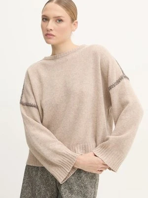 Answear Lab sweter z wełną kolor beżowy