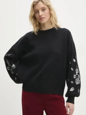 Answear Lab sweter z wełną kolor czarny