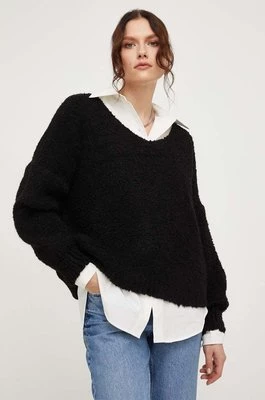 Answear Lab sweter z wełną kolor czarny lekki