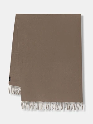 Answear.LAB szal wełniany damski kolor brązowy gładki