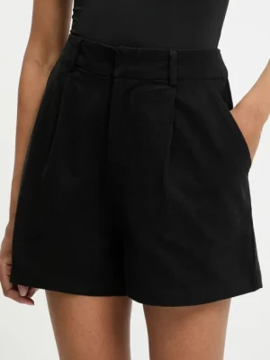 Answear Lab szorty bawełniane damskie kolor czarny gładkie high waist