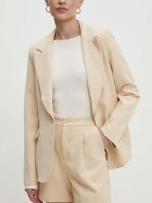 Answear.LAB szorty damskie kolor beżowy gładkie high waist