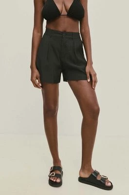 Answear Lab szorty damskie kolor czarny gładkie high waist