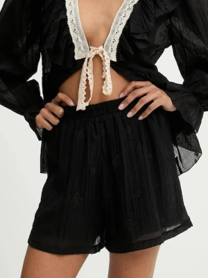 Answear Lab szorty damskie kolor czarny gładkie high waist