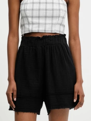 Answear.LAB szorty damskie kolor czarny gładkie high waist