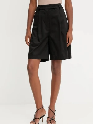 Answear.LAB szorty damskie kolor czarny gładkie high waist