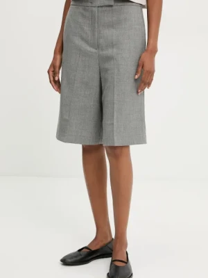 Answear Lab szorty damskie kolor szary gładkie high waist